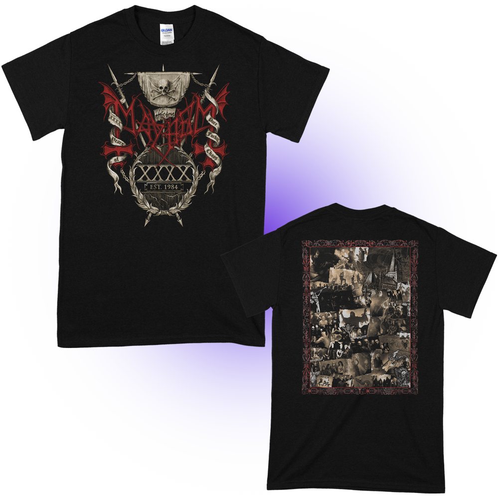 Mayhem (40th Anni. Collage Black) T-Shirt